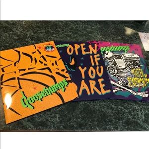 Vintage Lot Of (3) RL Stine GOOSEBUMPS Folders NEW